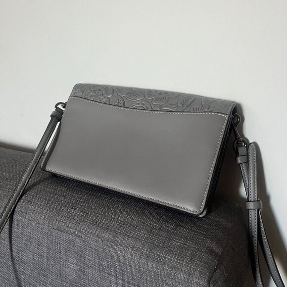 NWOT Coach Foldover Crossbody Clutch with Metal Tea Rose Tooling - Picture 4 of 7